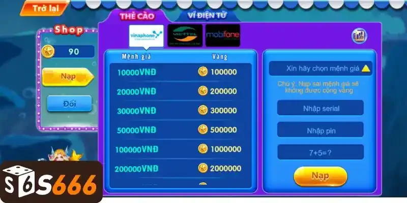 Đa dạng phương thức nạp game