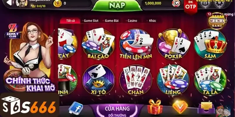 Đa dạng trò chơi game bài