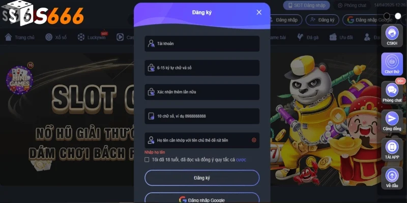 Mở tài khoản S666 vừa dễ dàng vừa tiết kiệm thời gian